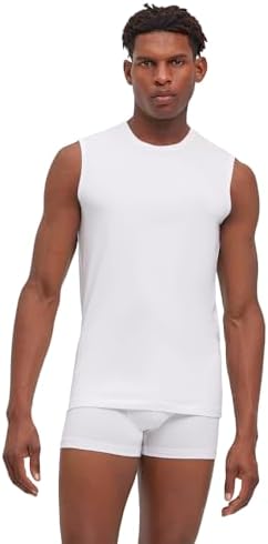 PICOPI Men's White Tank A-Shirts, 6 Pack, Sizes S-2XL (as1, Alpha